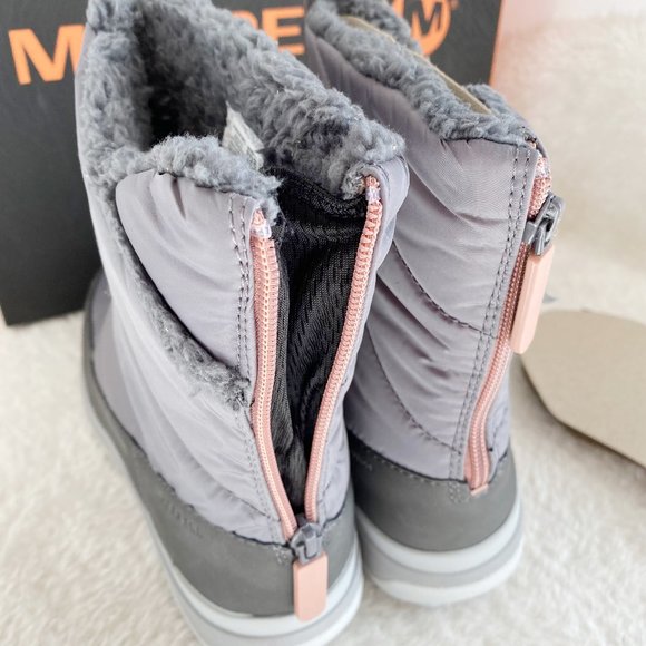 Merrell, Women's Snowcreek Sport Mid Zip Polar Waterproof, Charcoal, Size 8.5 M - Picture 6 of 8